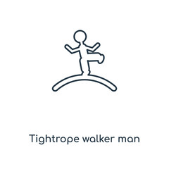 Fototapeta na wymiar tightrope walker man icon vector