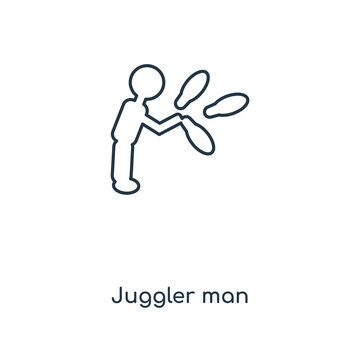 Juggler Man Icon Vector