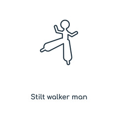 stilt walker man icon vector