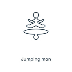 jumping man icon vector