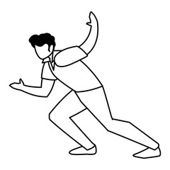 Fototapeta premium retro dancer man icon