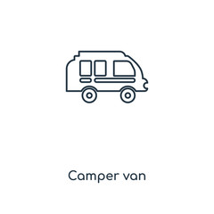 camper van icon vector