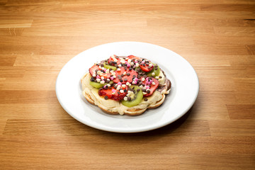 meyveli waffle