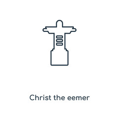 christ the redeemer icon vector