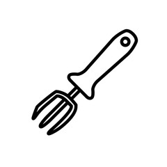 gardening rake tool icon