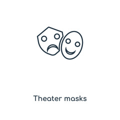 theater masks icon vector