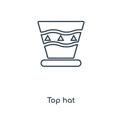 top hat icon vector