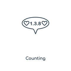 counting icon vector