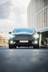 Luxurious car front with all lights on  © aleluk