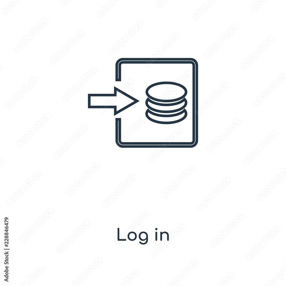 Poster log in icon vector