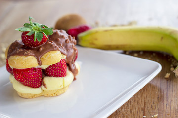 strawberry profiterole