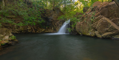 Waterfall in Costa Rica. Long Exposure