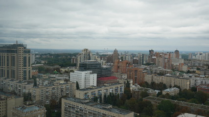 Fototapeta premium Building Kiev with multi-apartment buildings
