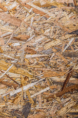 OSB compressed panel close up view