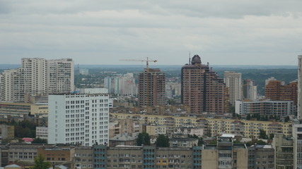Fototapeta na wymiar Building Kiev with multi-apartment buildings