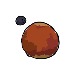 mars planet space icon