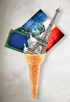 Parigi dentro un cono gelato
