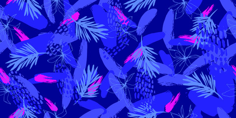 Trendy Fantasy Freehand Brush Strokes Composition,Illustration for Surface , Invitation , Notebook, Banner , Wrap Paper ,Textiles, Cover, Magazine ,Postcard Background ,Textile , Wallpaper, Fashion , 