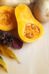 Butternut squash on the table