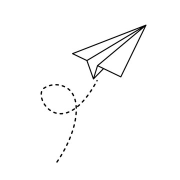 paper airplane flying icon