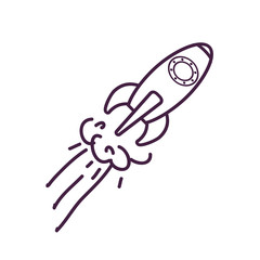 space rocket flying icon