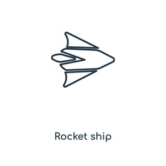 rocket ship icon vector