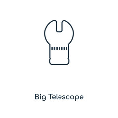 big telescope icon vector