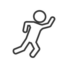 human figure silhouette running