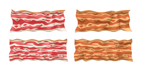 bacon set on white