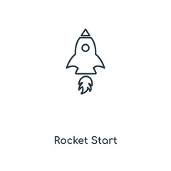 rocket start icon vector