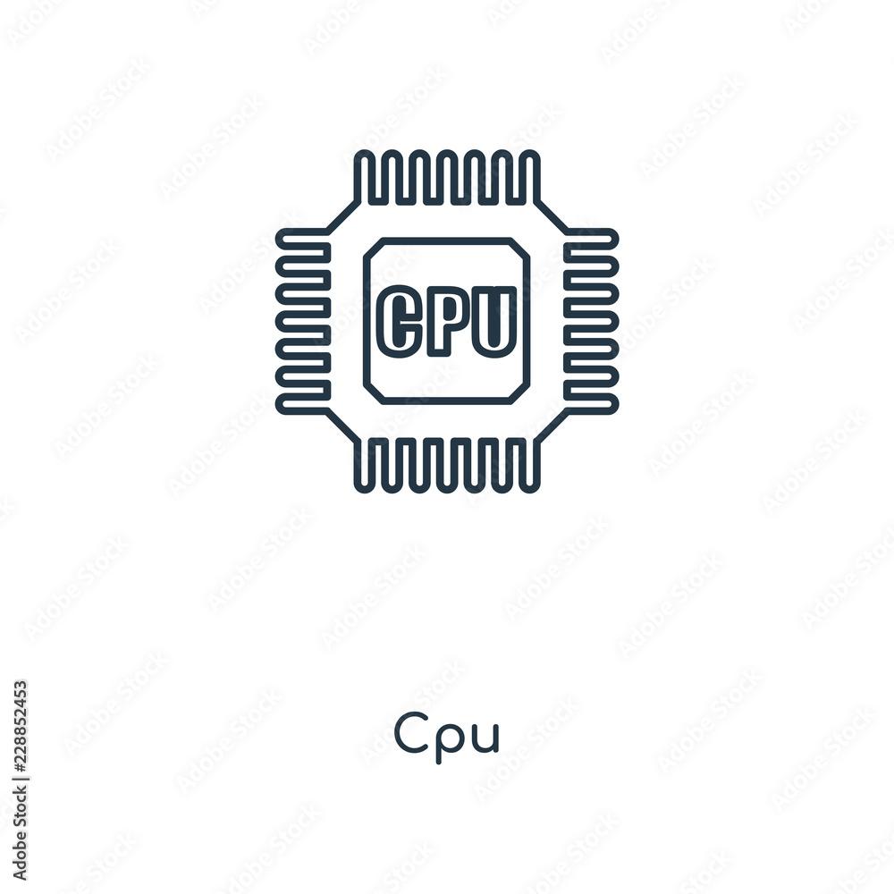 Poster cpu icon vector icon vector