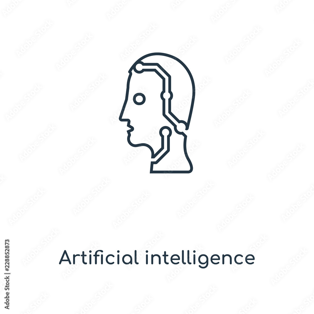 Poster artificial intelligence icon vector icon vector