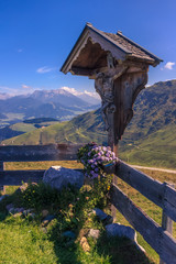 Fototapeta na wymiar Beautiful alpine view at Sankt Johann - Tyrol - Austria
