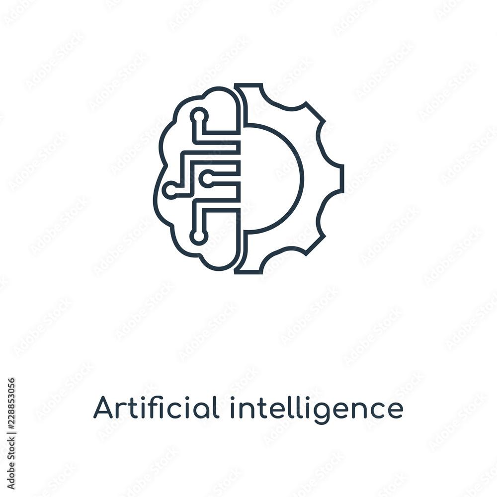 Poster artificial intelligence icon vector icon vector