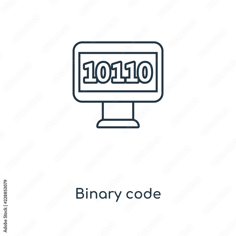 Poster binary code icon vector icon vector