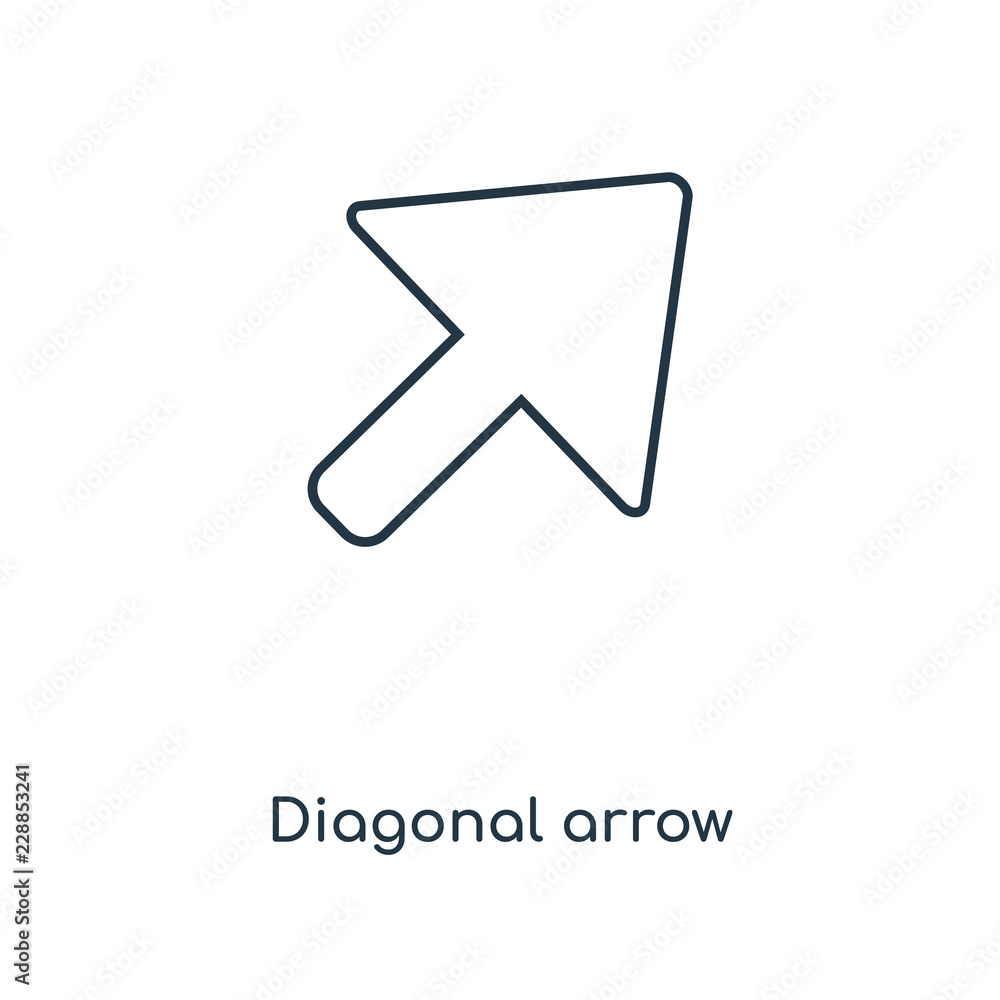 Poster diagonal arrow icon vector