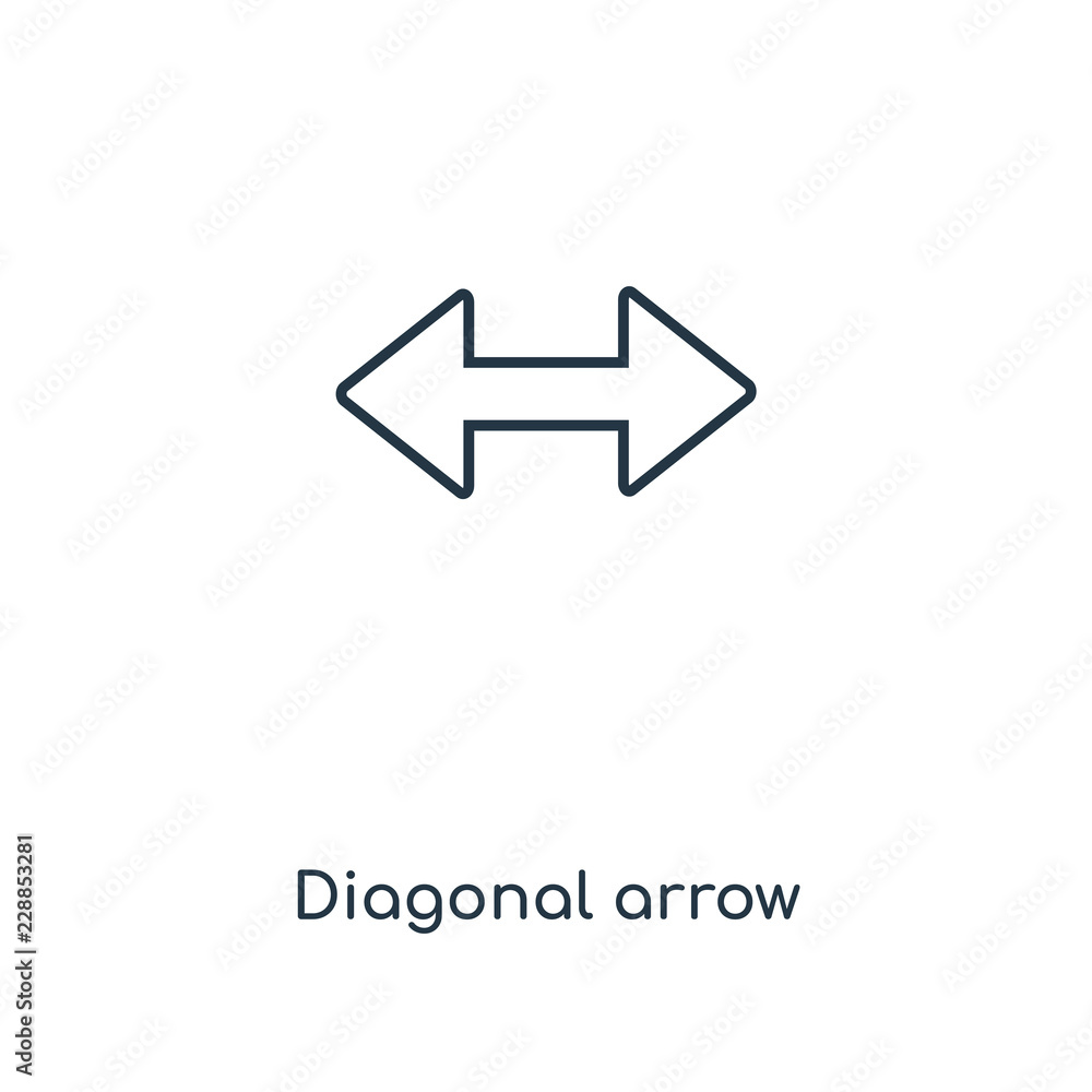 Poster diagonal arrow icon vector