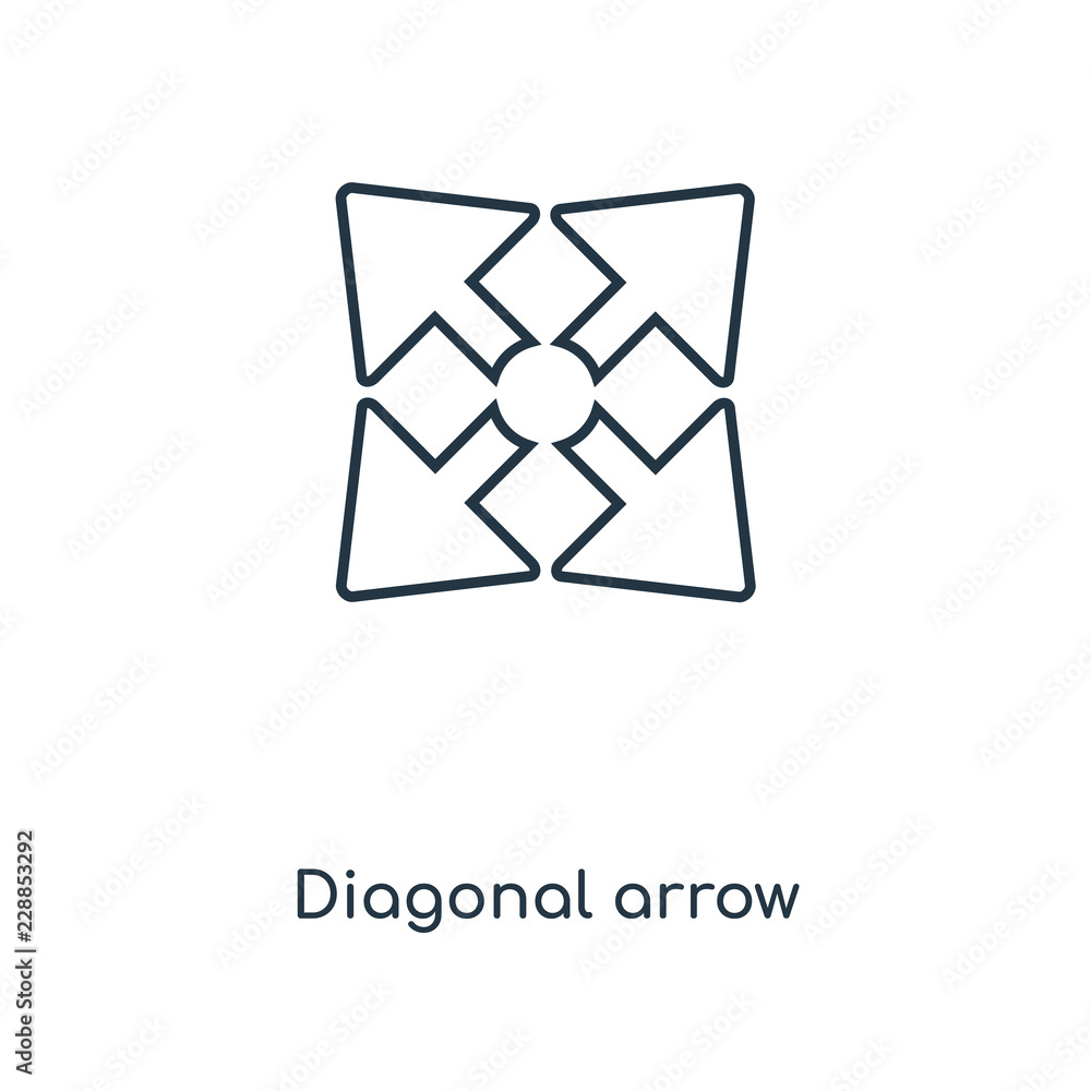 Poster diagonal arrow icon vector