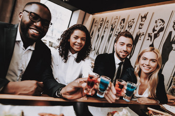 Young People. Rest. Drink Alcoholic Beverages.