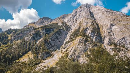 Fototapeta na wymiar Beautiful alpine view at the Big Maple Ground - Austria