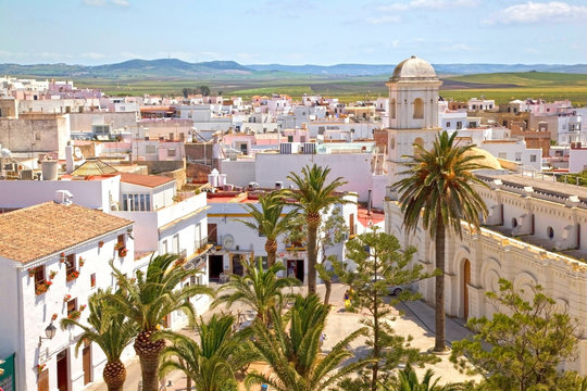 Premium Photo  Aerial view of the town of conil de la frontera from the  torre de guzman cadiz andalusia