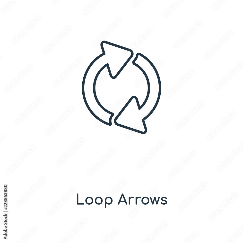 Poster loop arrows icon vector