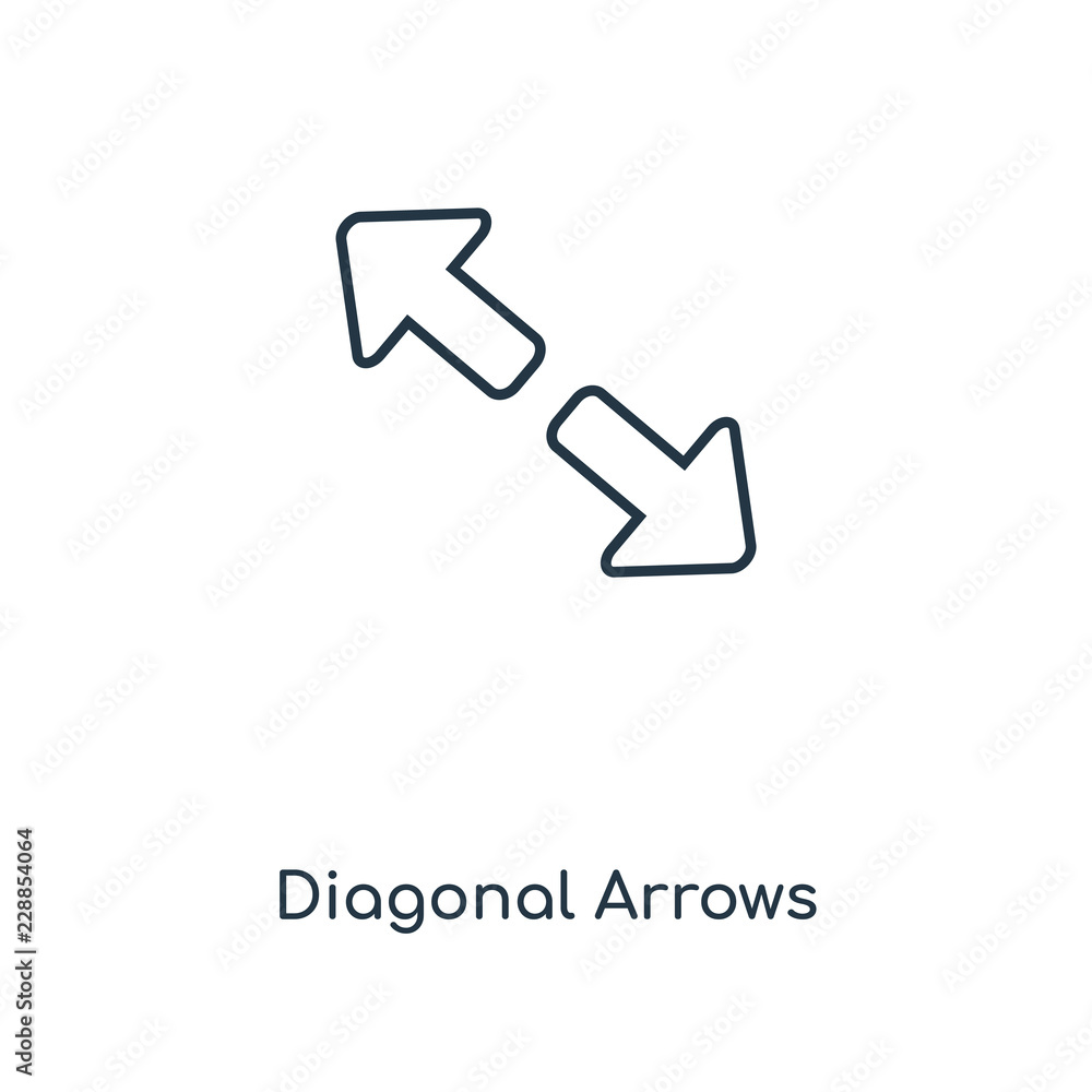 Poster diagonal arrows icon vector
