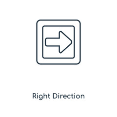 right direction icon vector