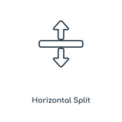 horizontal split icon vector