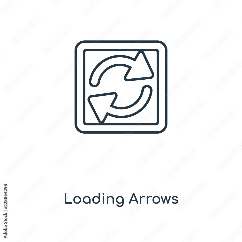 Poster loading arrows icon vector
