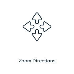 zoom directions icon vector