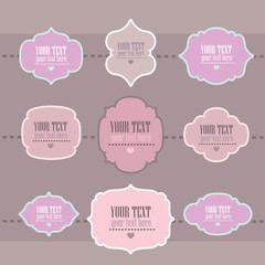 Design elements set. Beautiful frames Vector illustration