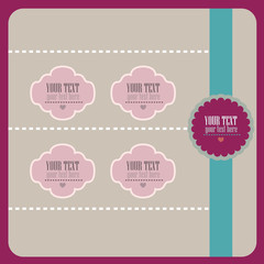 Fototapeta premium Design elements set. Beautiful frames, vintage tags collection. Vector illustration