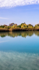 Beautiful autumn view at a pond near Aholming - Bavaria
